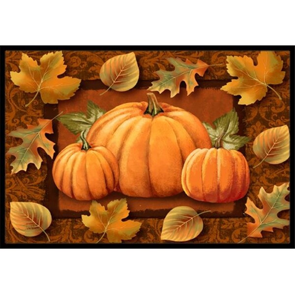 Carolines Treasures PTW2009MAT Pumpkins And Fall Leaves Indoor & Outdoor Mat; 18 x 27 in. PTW2009MAT - main